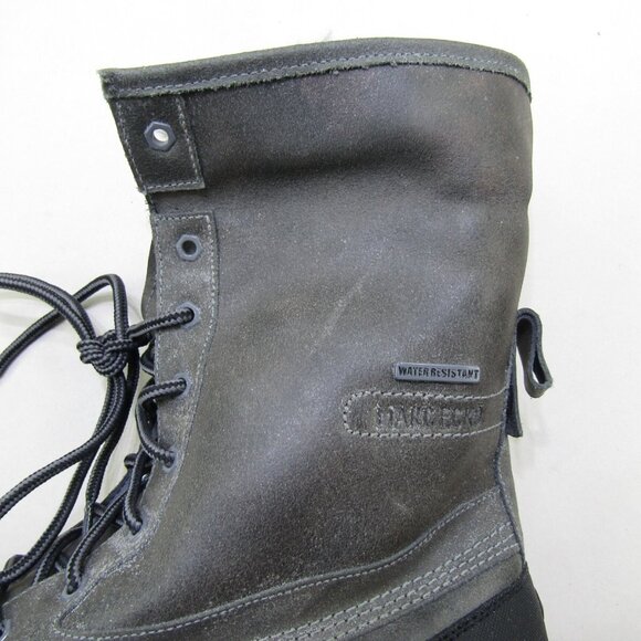 Mark Ecko Boots Mens 13 Water Resistant Gray Black Faux Fur Lined Winter Rain - Picture 7 of 7